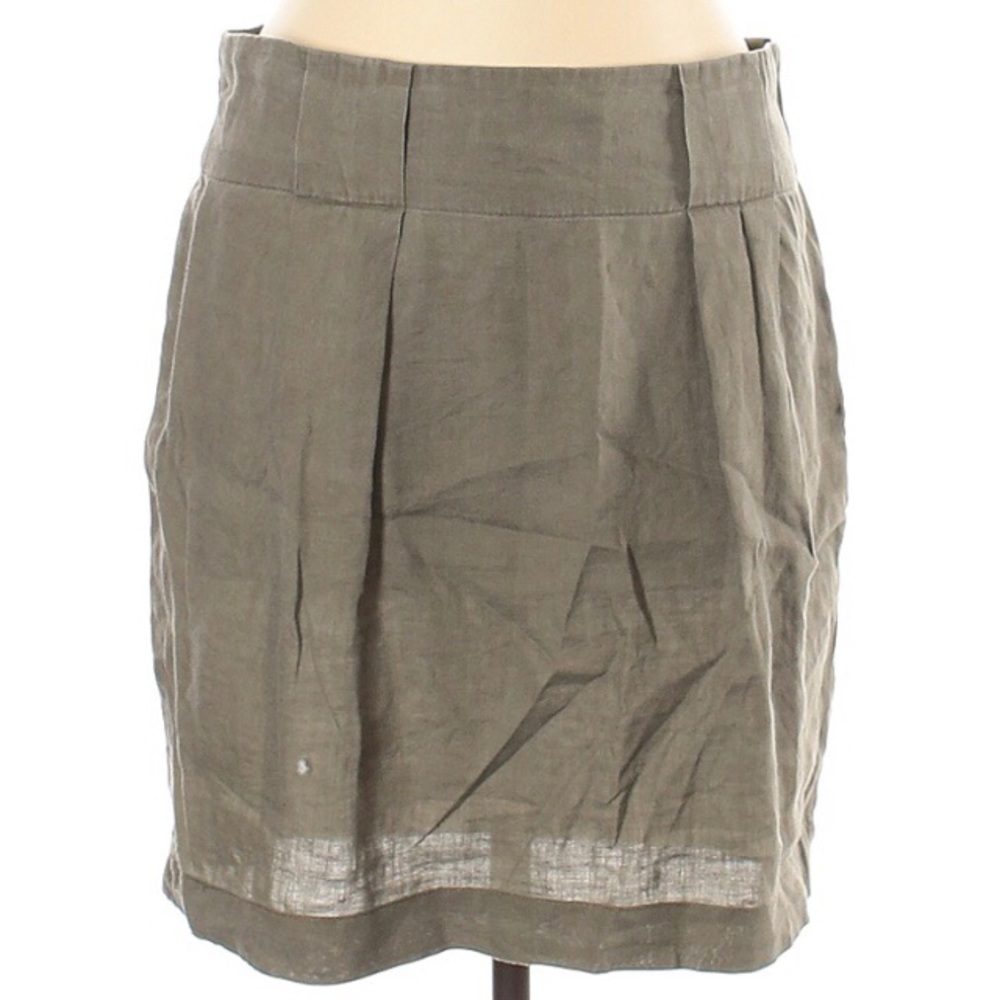 Stile Benetton Green Linen Skirt
